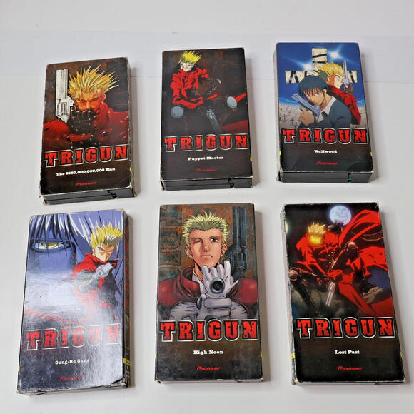 Trigun Anime VHS Lot of 6 English Subbed - Picture 1 of 7